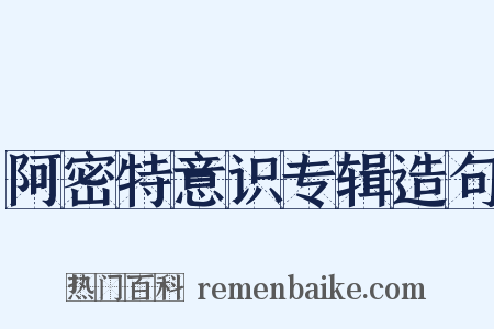阿密特意识专辑造句是什么意思的图片